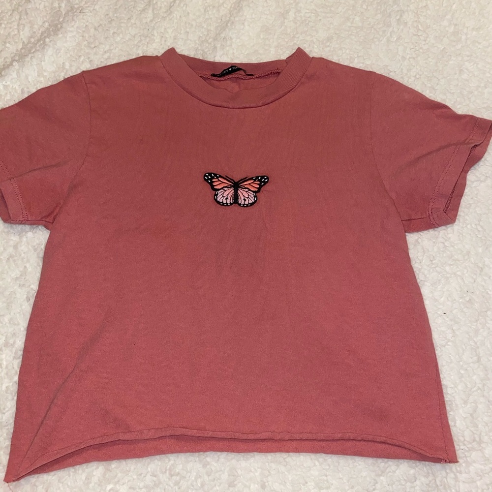 Pink brandy butterfly top